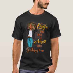 Camiseta August Girl Feliz Aniversário Para Mim Presente Po