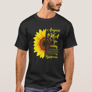 Camiseta August Girls 1964 Aniversário Presente 57 Anos Fei