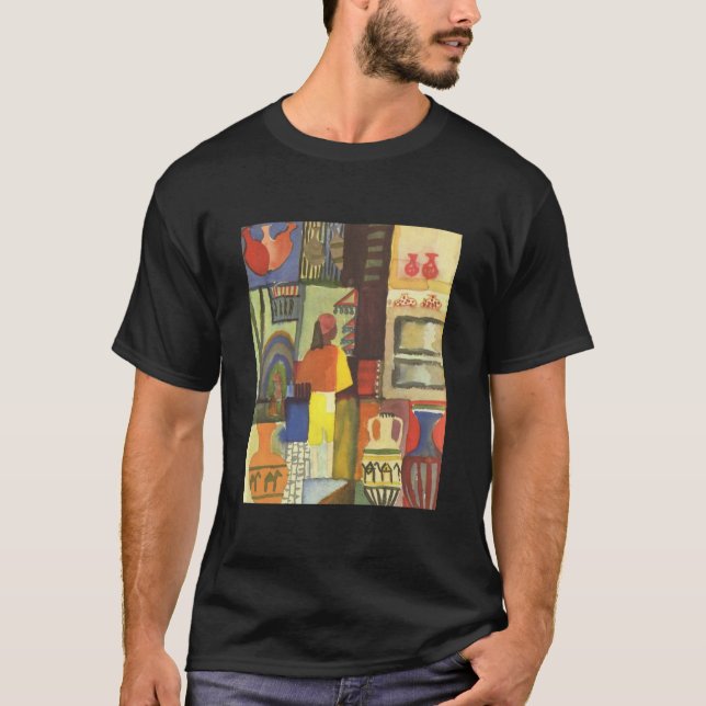 Camiseta August Macke - negociante com o vendedor 1914 do (Frente)