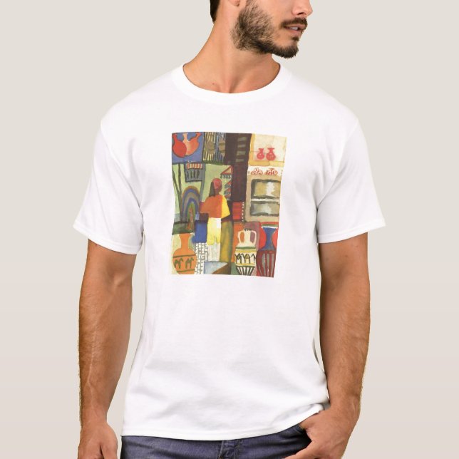 Camiseta August Macke - negociante com o vendedor 1914 do (Frente)