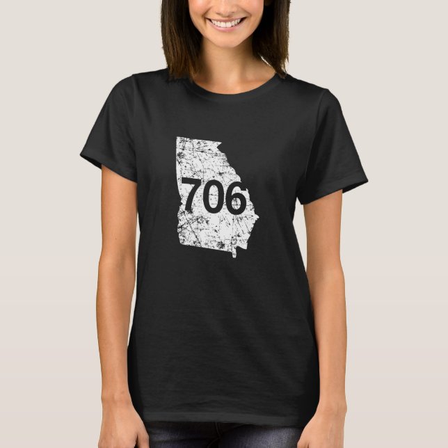 Camiseta Augusta Athens Roma Area Code 706 Shirt Georgia Gi (Frente)