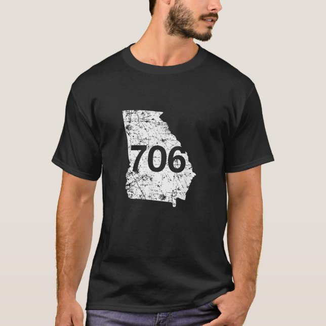 Camiseta Augusta Athens Roma Area Code 706 Shirt Georgia Gi (Frente)