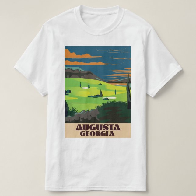 Camiseta Augusta Georgia Golf poster (Frente do Design)