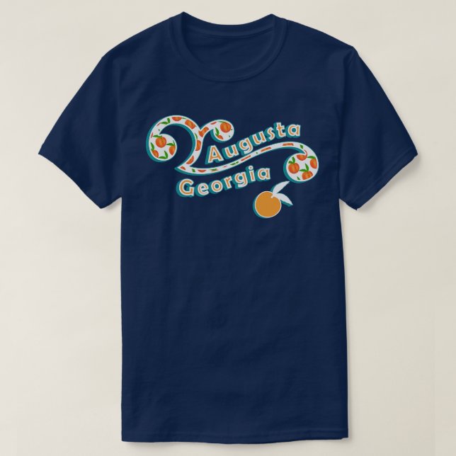 Camiseta Augusta Georgia Peach TShirt (Frente do Design)