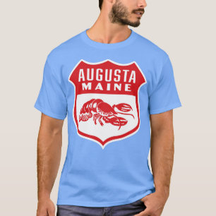 Camiseta Augusta Maine Retro Shield Red