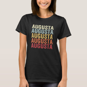 Camiseta Augusta Michigan Augusta MI Retrô Texto Antigo