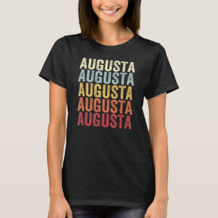 Camiseta Augusta New York Augusta NY Texto de Vintagem Retr