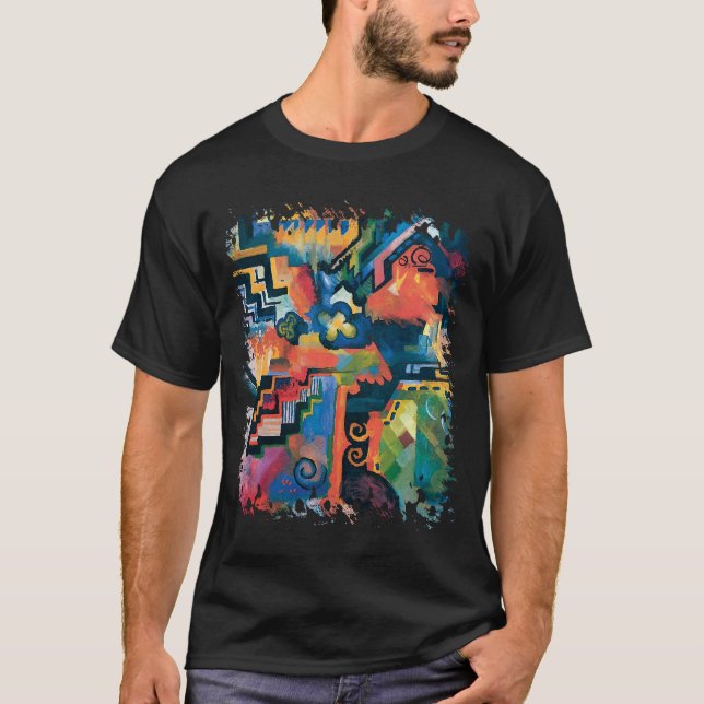 Camiseta Auguste Macke - Homage To Bach Abstrato Modern Art (Frente)