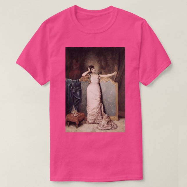 Camiseta Auguste Toulmouche admirando-se (Frente do Design)