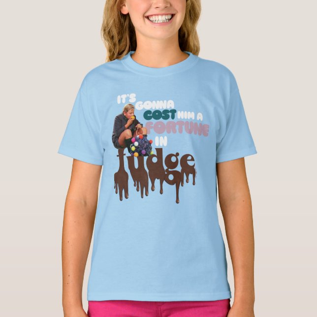 Camiseta Augustus Gloop - Uma Fortuna em Fudge (Frente)