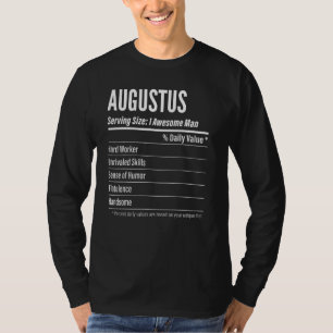 Camiseta Augustus Servindo Tamanho Nutrição Rótulo Calorias