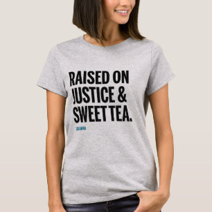 Camiseta Aumentado em justiça & no chá doce - mulheres