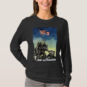 Camiseta Aumentando a bandeira em Iwo Jima
