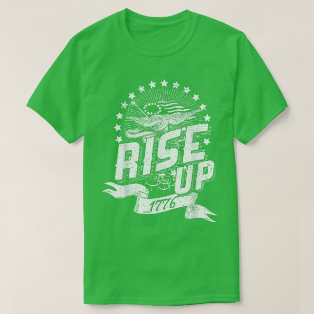 Camiseta Aumentar 1776 Dia da Independência  (Frente do Design)