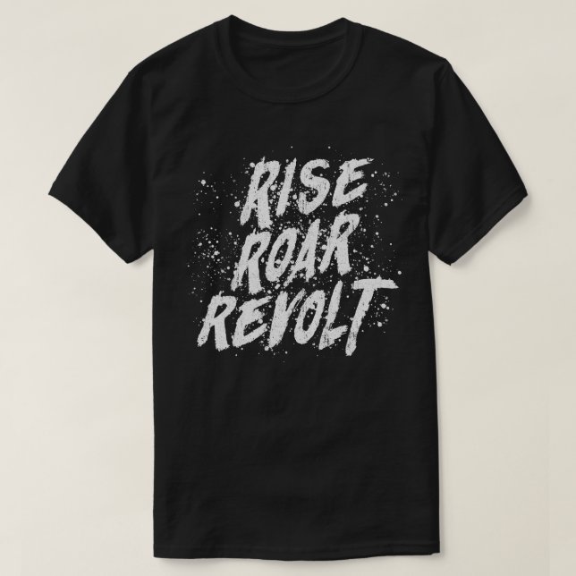 CAMISETA AUMENTAR A REVOLTA ROAR (Frente do Design)