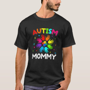 Camiseta Aumentar o Autismo de Mão A Família de Mamães de C