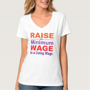 Camiseta Aumentar o salário mínimo para um salário vivo