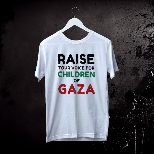 Camiseta Aumente a sua voz para as Crianças de Gaza (Criador carregado)