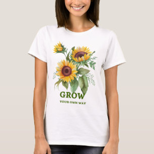 Camiseta Aumente seu próprio caminho Mola de Cana-de-Cama