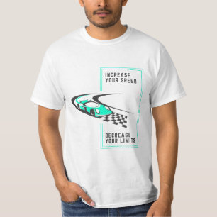 Camiseta Aumente sua velocidade, reduza seus limites   F1  