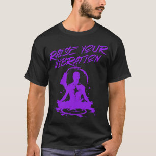 Camiseta Aumente sua vibração Energia Espiritual Meditativa