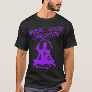 Camiseta Aumente sua vibração Energia Espiritual Meditativa