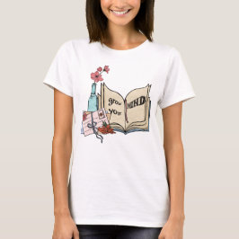 Camiseta Aumente suas letras do livro mental flores vaso