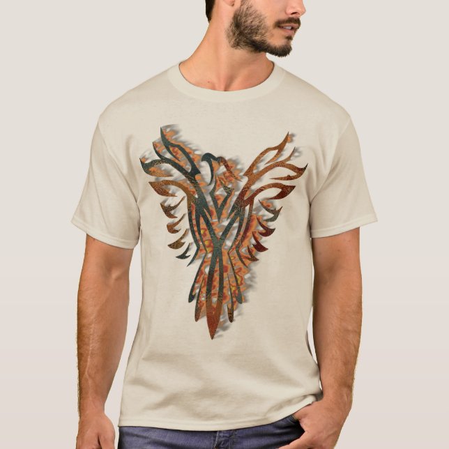 Camiseta Aumento da Arte Folclórica do Phoenix Mexicano (Frente)