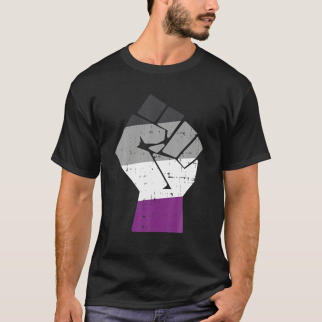 Camiseta Aumento Da Pressão Asexual Do Sinalizador De Orgul (Frente)