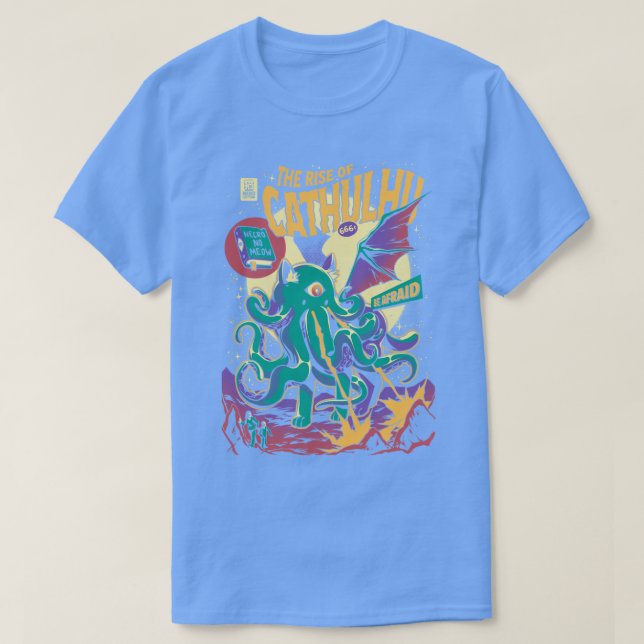 Camiseta Aumento de Cathulhu (Frente do Design)