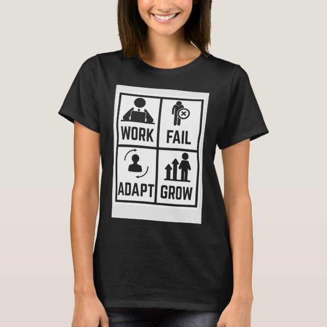 Camiseta Aumento do Adaptador de Falha de Trabalho (Frente)