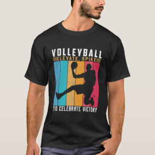 Camiseta Aumento do nível de voleibol e vitória