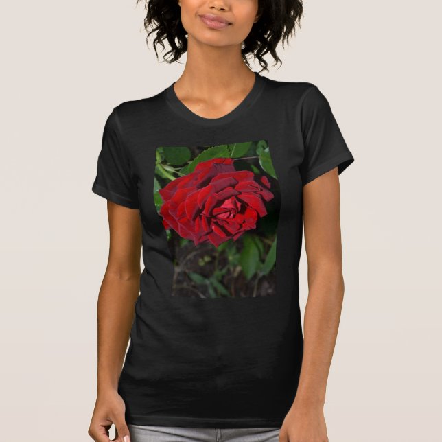 Camiseta Aumentou em vermelho escuro (Frente)
