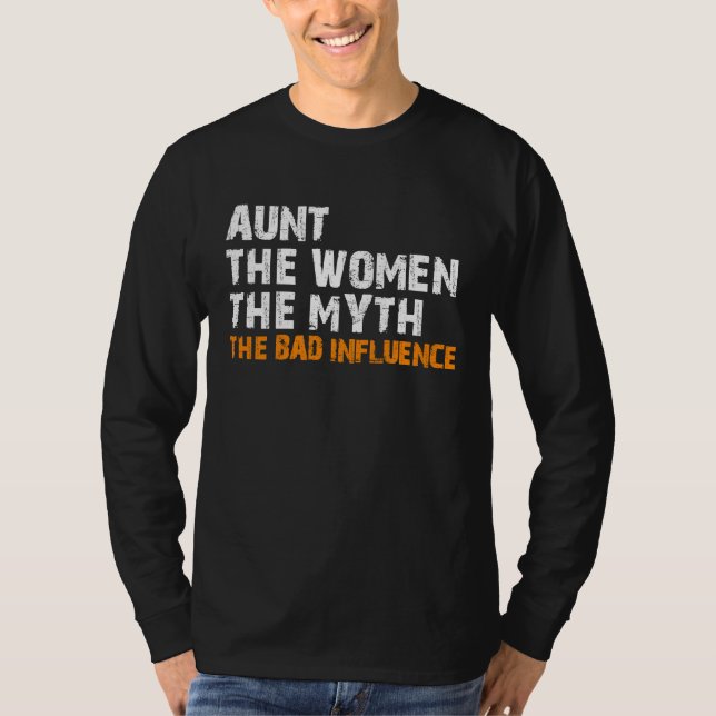 Camiseta Aun  auntie aunty bad influence (Frente)