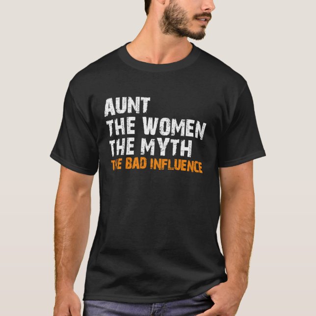 Camiseta Aun  auntie aunty bad influence (Frente)