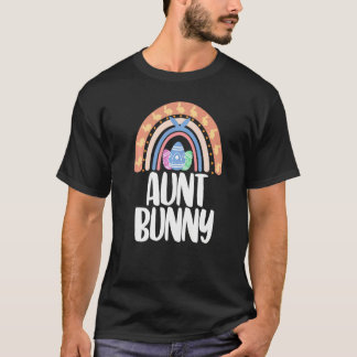 Camiseta Aunt Bunny Easter Rainbow Love Funny Women Easter 