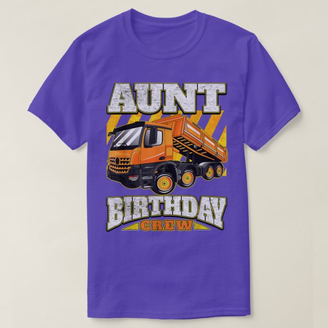 Camiseta Aunt - Dump Truck Birthday Crew  (Frente do Design)