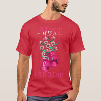 Camiseta Aunt Of A Warrior Breast Cancer Awareness Support