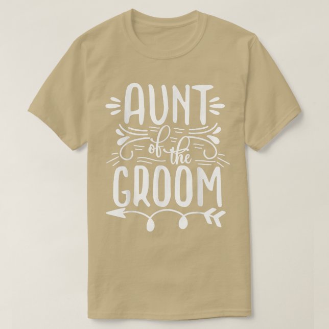 Camiseta Aunt Of The Groom Matching Wedding and Bachelore P (Frente do Design)