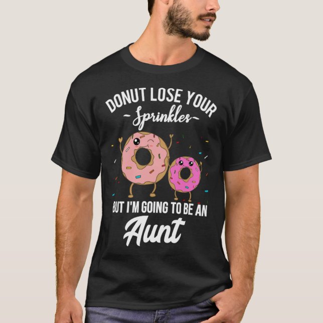 Camiseta Aunt Pregnancy Announcement Meme Reveal  Donut Quo (Frente)