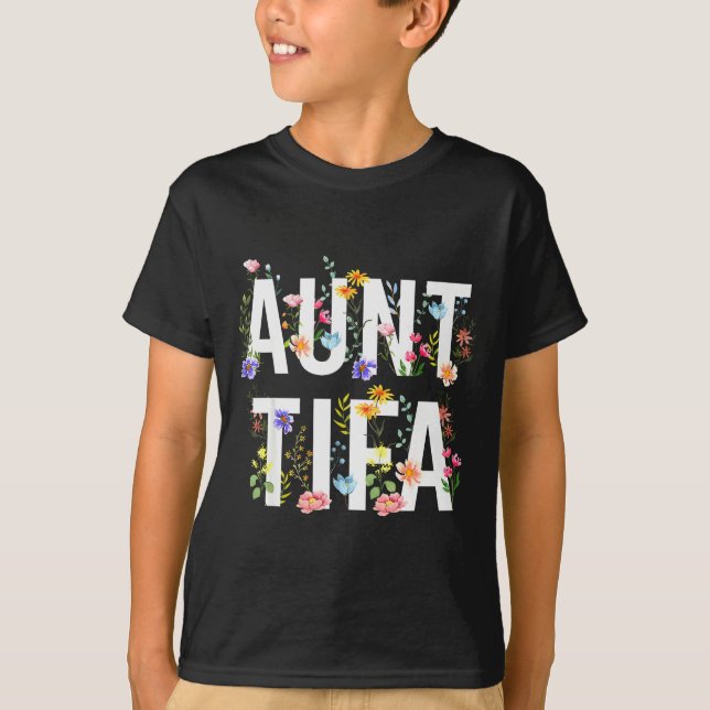 Camiseta Aunt Tifa - Retro Wildflowers Floral Feminist Mom  (Frente)