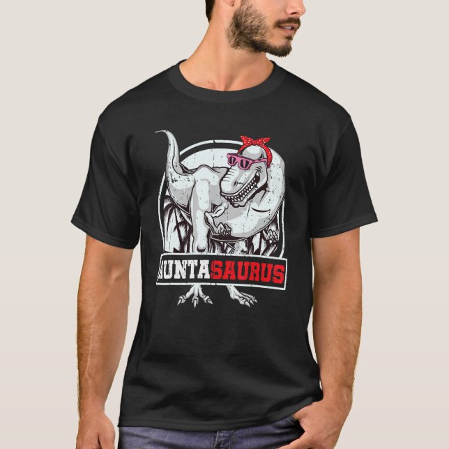 Camiseta Auntasaurus Rex Dinosaur Aunta Saurus Family Match (Frente)