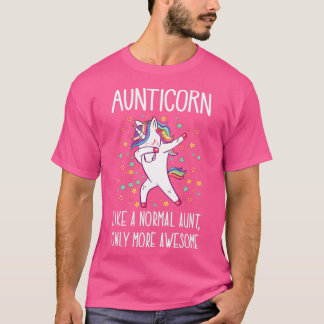 Camiseta Aunticorn Dabbing Unicorn Normal Awincrível Tia