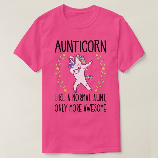 Camiseta Aunticorn Dabbing Unicorn tia Gift para tia tia (Frente do Design)