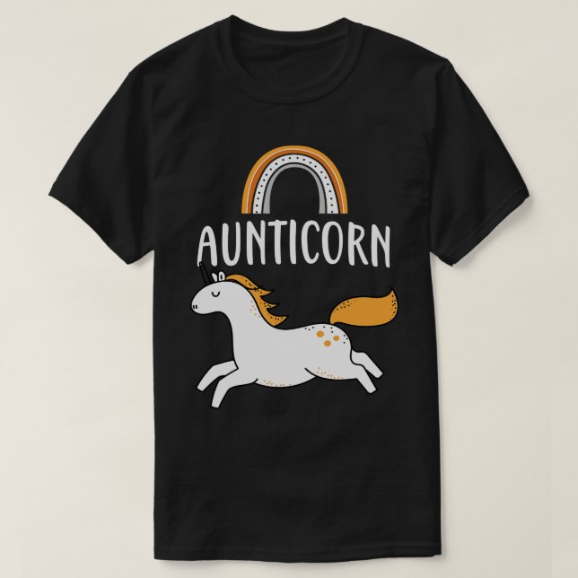 Camiseta Aunticorn Tia Cute Unicorn Family Women (Frente do Design)