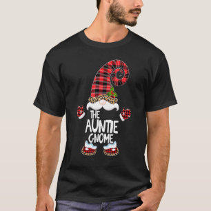 Camiseta Auntie Gnome Buffalo Plaid Matching Family Christm
