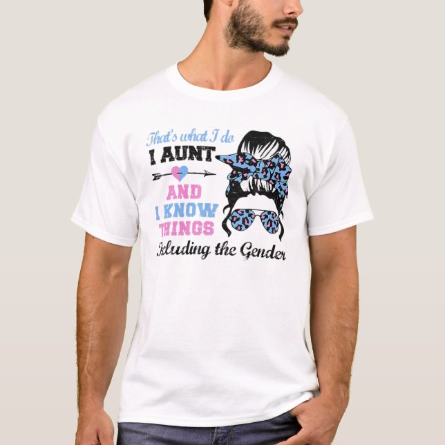 Camiseta Auntie Keeper Of The Gender Reveal Party Ideas Dis (Frente)