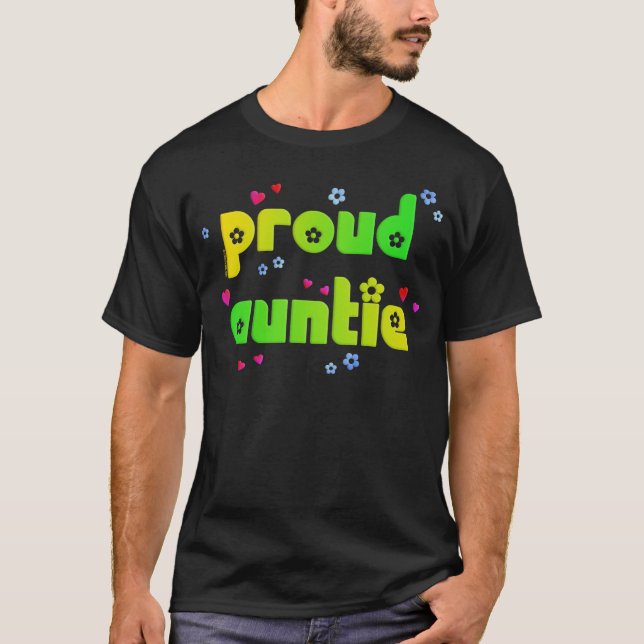Camiseta Auntie orgulhoso Escuro T (Frente)