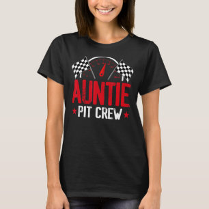 Camiseta Auntie Pit Crew Race Car Festa de aniversário Fam