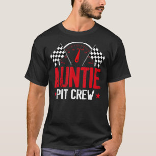 Camiseta Auntie Pit Crew Race Car Festa de aniversário Fam